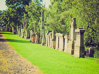 Image showing Retro looking Glasgow necropolis