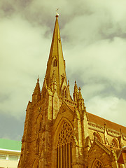 Image showing Retro looking St Martin Church, Birmingham