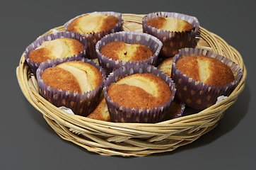 Image showing muffin in a breadbasket