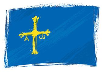 Image showing Grunge Asturias flag