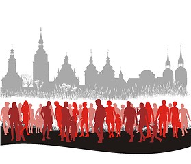 Image showing Group of people walking