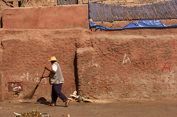 Image showing sweeper in Marrakech