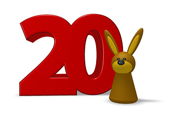 Image showing number and rabbit