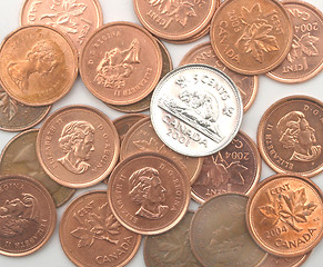 Image showing Canadian coins