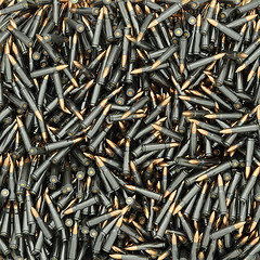 Image showing Background composed of rifle cartridges