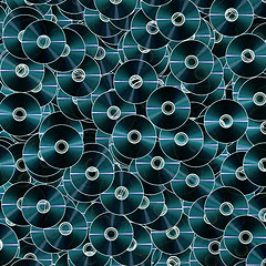 Image showing Background composed of many compact discs