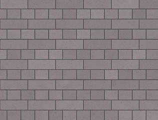 Image showing Wide view at modern wall made ouf of concrete blocks