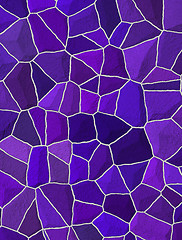 Image showing violet trencadis broken tiles mosaic