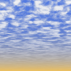 Image showing Blank sky surface with small clouds