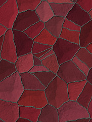 Image showing Background texture of red modern cobblestone pavement