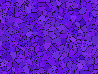 Image showing Violet abstract stained glass mosaic background