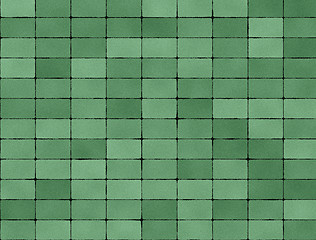 Image showing Seamless texture of green tiles