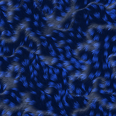 Image showing strands of fabric on a soft blue pillow.