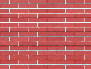 Image showing wall of pink bricks