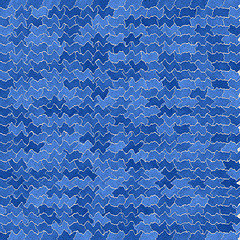 Image showing Blue abstract wavy cell background