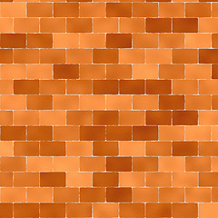 Image showing orange mosaic tiles