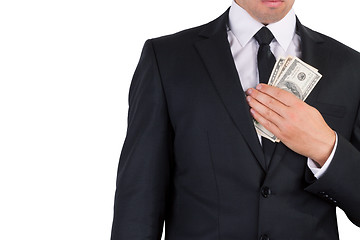 Image showing Businessman with money