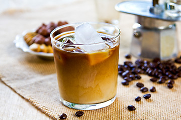 Image showing Ice coffee with milk