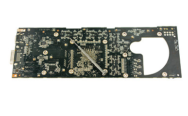 Image showing Scheme video card with screwdriver on a white