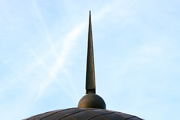 Image showing spire aimed at blue sky