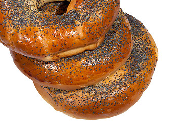 Image showing bagels with poppy seeds