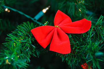 Image showing butterfly hanging on Christmas tree