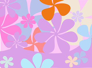 Image showing Retro flower background