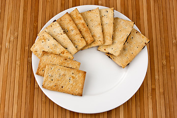 Image showing cookies with chocolate on a plate