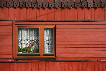 Image showing Wooden decorative window