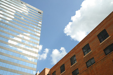 Image showing old and newer buildings