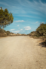 Image showing empty road in sunlight blue sky destination