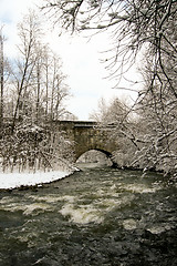 Image showing forest and field  winter landscape