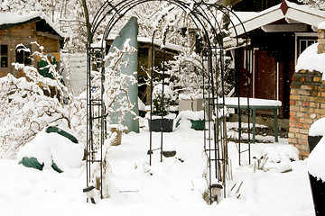 Image showing forest and field  winter landscape