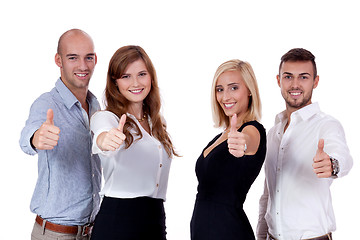 Image showing happy people business team group together 