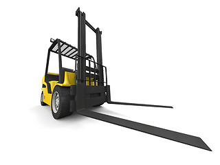 Image showing Modern yellow forklift