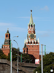 Image showing And Spassky Tower of Moscow Kremlin Tsar