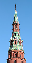 Image showing Moscow Kremlin tower with red star