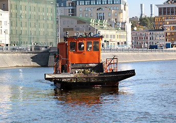 Image showing The ship clears the river of debris