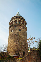 Image showing Galata Tower (Christea Turris) in Istanbul, Turkey