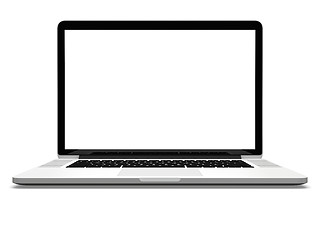 Image showing Laptop with white screen