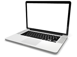 Image showing Laptop with white screen