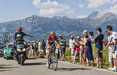 Image showing The Cyclist Johnny Hoogerland