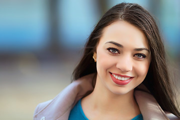 Image showing Pretty smiling brunette