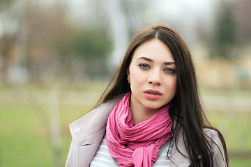 Image showing Portrait of young brunette