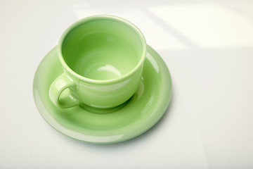 Image showing Green teacup