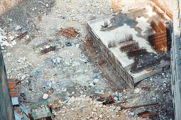 Image showing Construction site with rubbish