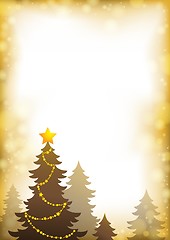 Image showing Christmas tree silhouette topic 1