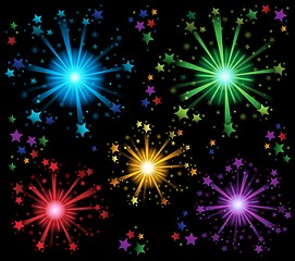 Image showing Fireworks theme image 2