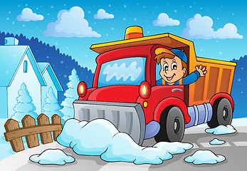 Image showing Snow plough theme image 2