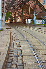 Image showing Tram station with a canopy 